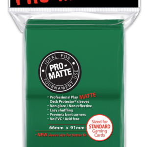 Ultra Pro Non-Glare Pro-Matte Green Deck Protectors - 100 ct