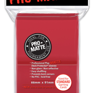 Ultra Pro Non-Glare Pro-Matte Red Deck Protectors - 100 ct