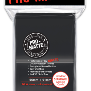 Ultra Pro Non-Glare Pro-Matte Black Deck Protectors - 100 ct
