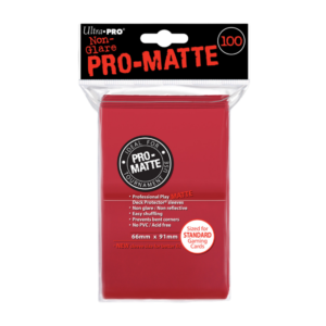 Ultra Pro Non-Glare Pro-Matte Red Deck Protectors - 100 ct